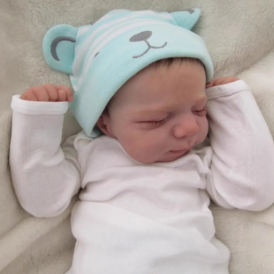 ECTEATOY Reborn Baby Pop Meisje 45cm - Lichtblauw