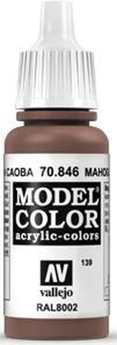 Vallejo Model Color Mahogany Brown Acrylverf 17ml