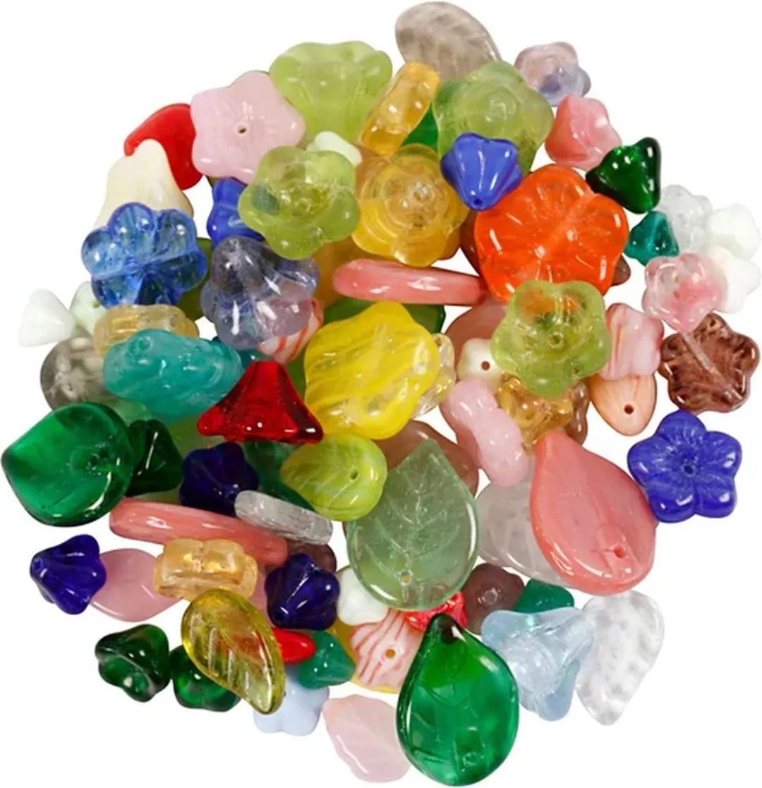 Creativ Company Glazen kralen 6-17mm - Multicolor - 60gr