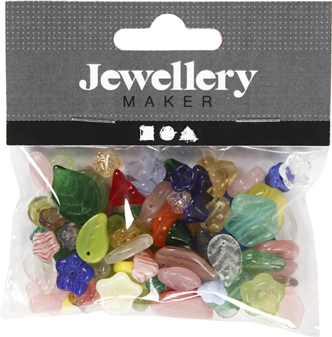 Creativ Company Glazen kralen 6-17mm - Multicolor - 60gr