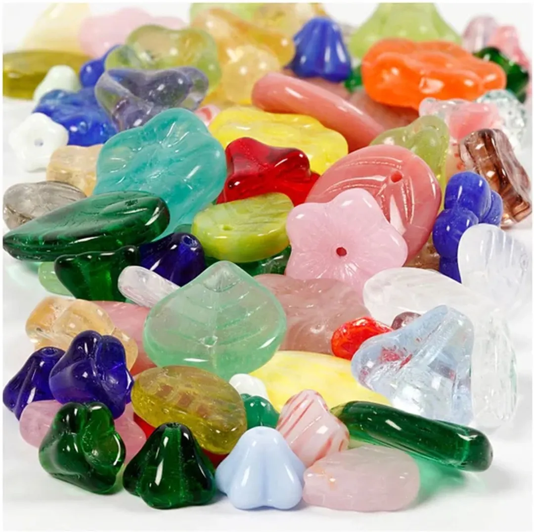 Creativ Company Glazen kralen 6-17mm - Multicolor - 60gr