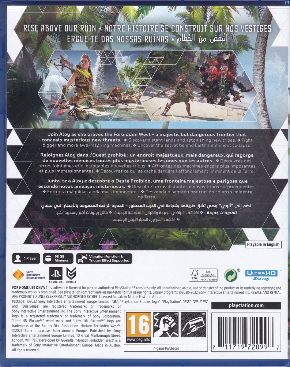 Horizon Forbidden West - EN FR PT AR PS5