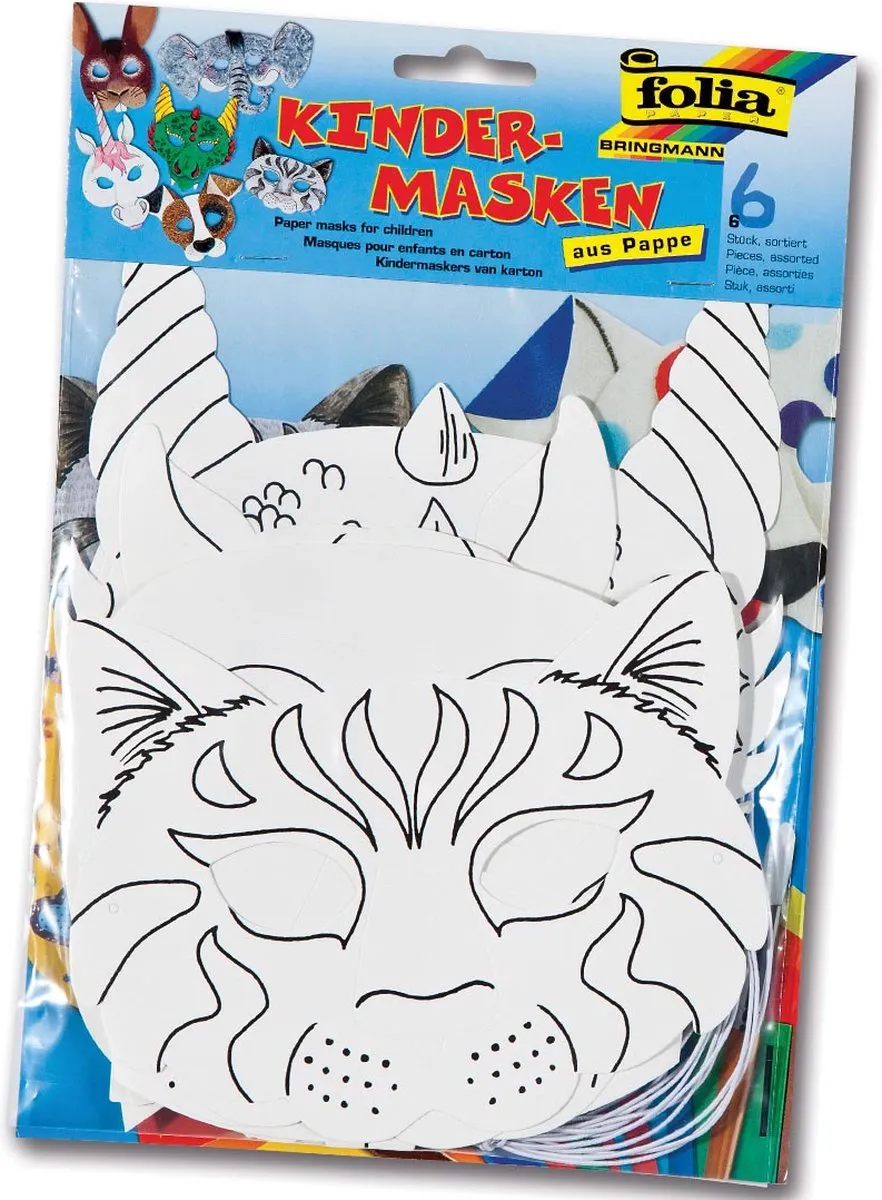 Folia Kindermaskers Wit - Ø1cm