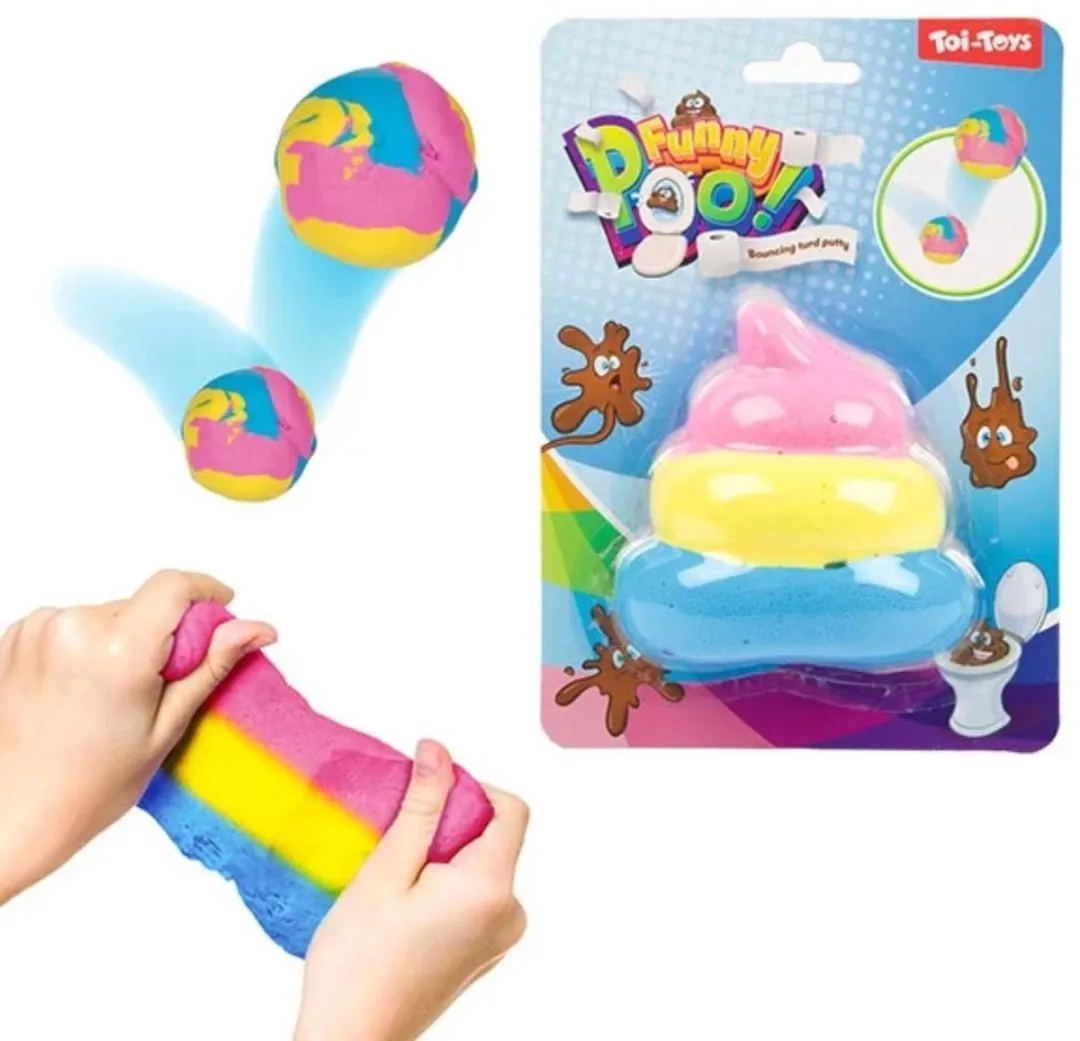 Toi-Toys Fun Stuiter Putty Regenboog - 1 Stuk