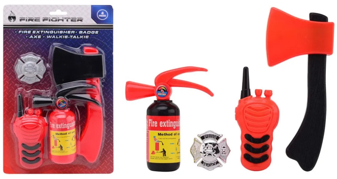 Johntoy Brandweer Speelgoedset 4-delig - Multi