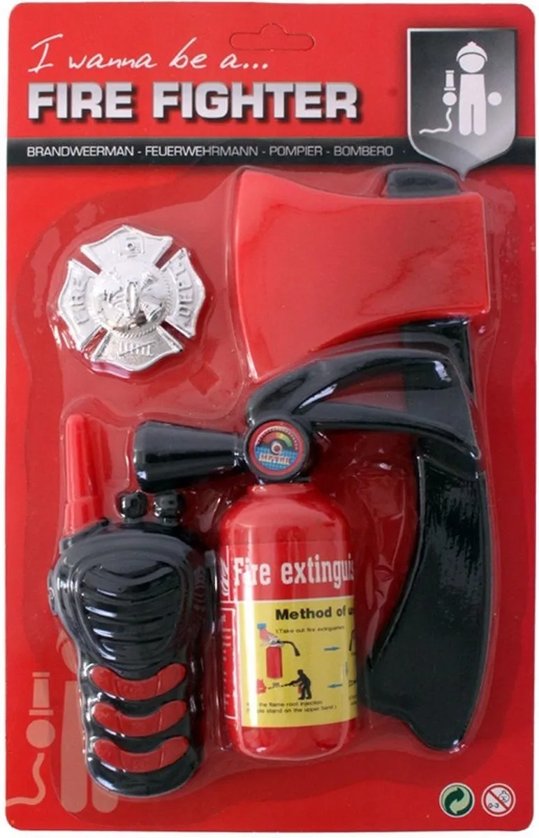 Johntoy Brandweer Speelgoedset 4-delig - Multi