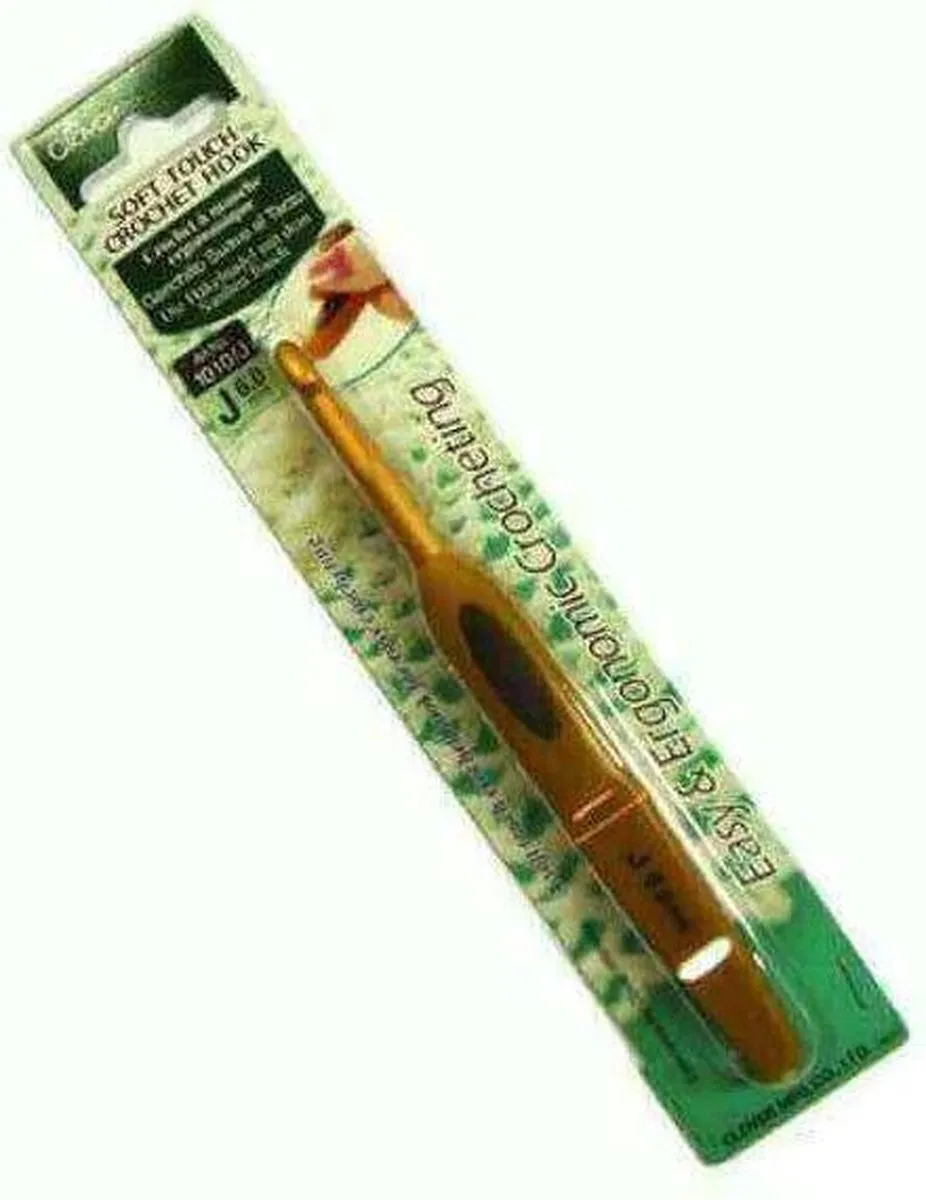Clover Soft Touch Haaknaald 6mm - Geel