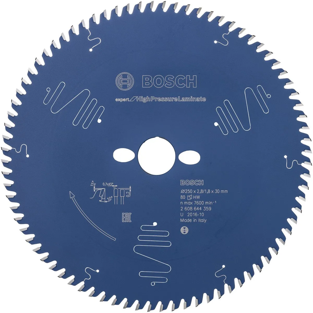 Bosch Professional Cirkelzaagblad Expert for High Pressure Laminate 2 250mm