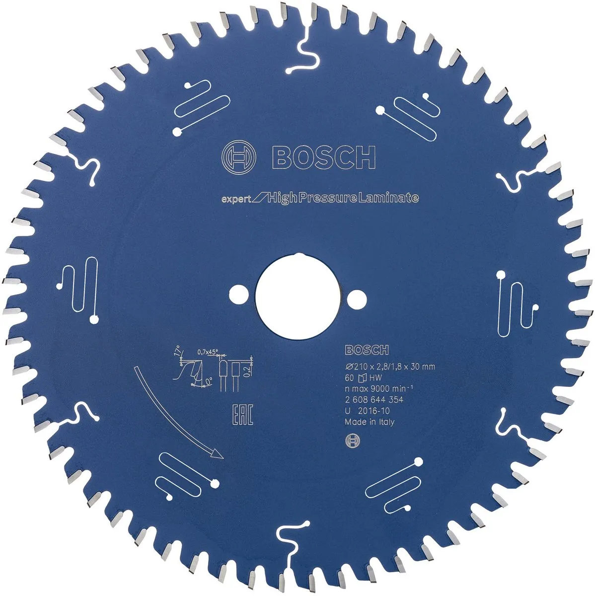 Bosch Professional Cirkelzaagblad Expert for High Pressure Laminate 2 250mm - 80 Tanden
