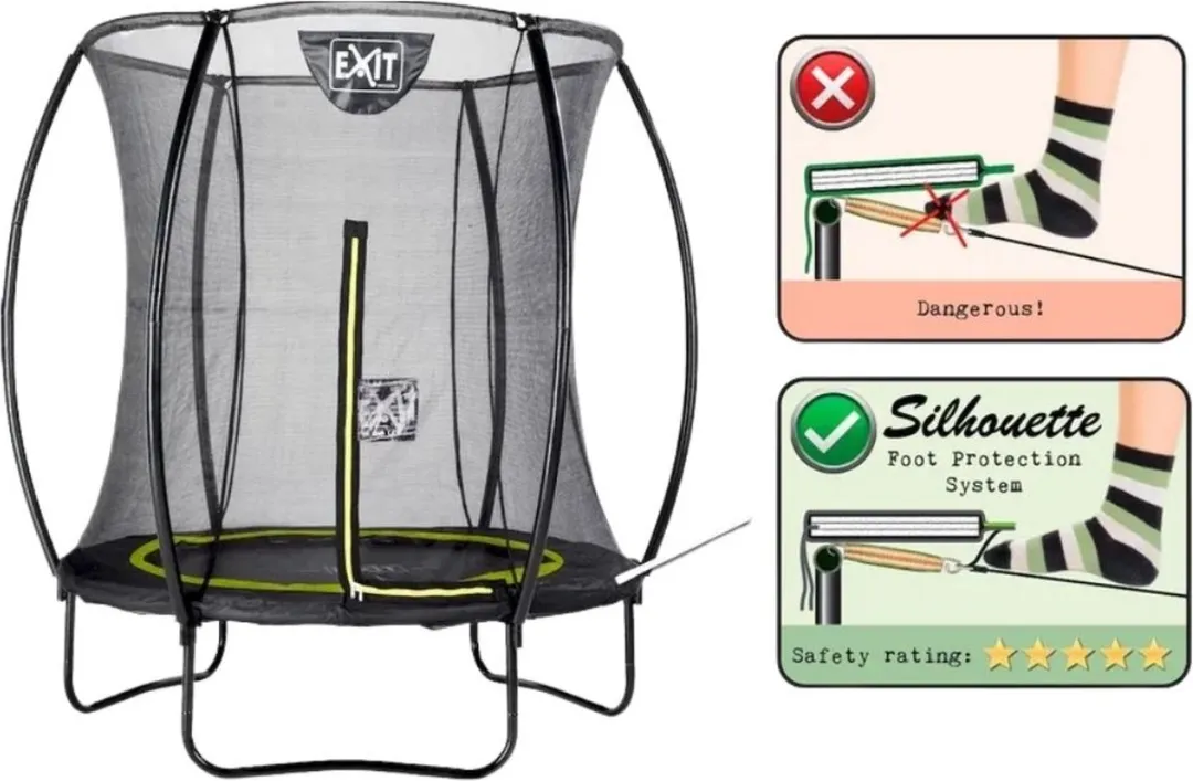EXIT Silhouette Trampoline Ø183cm - Zwart