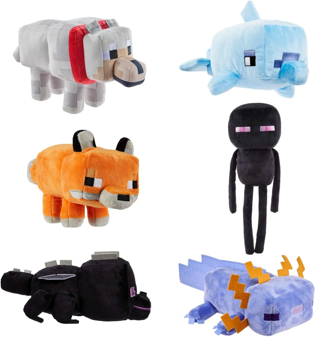Mattel Minecraft Axolotl Knuffel 20cm - Multicolor