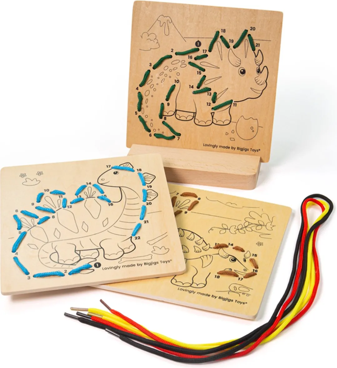 BIGJIGS Lijnen met Getallen Dinosaurussen