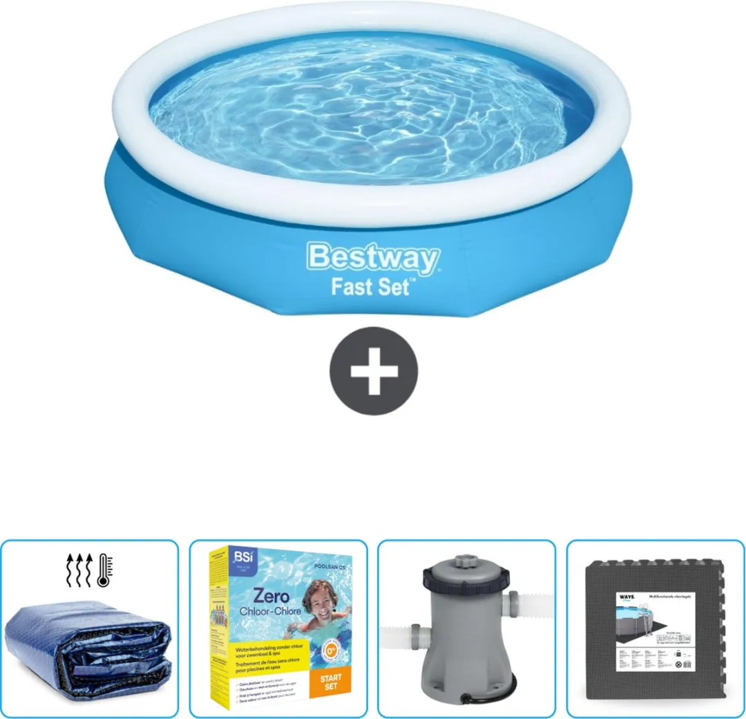 Bestway Fast Set Zwembad 305x66cm - Blauw - 3200L