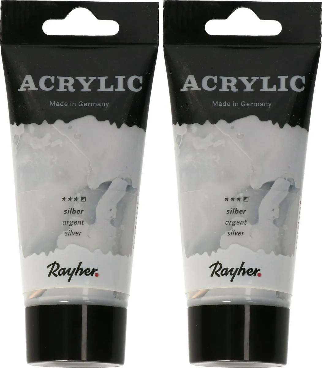 Rayher Acrylverf Zilver 75ml