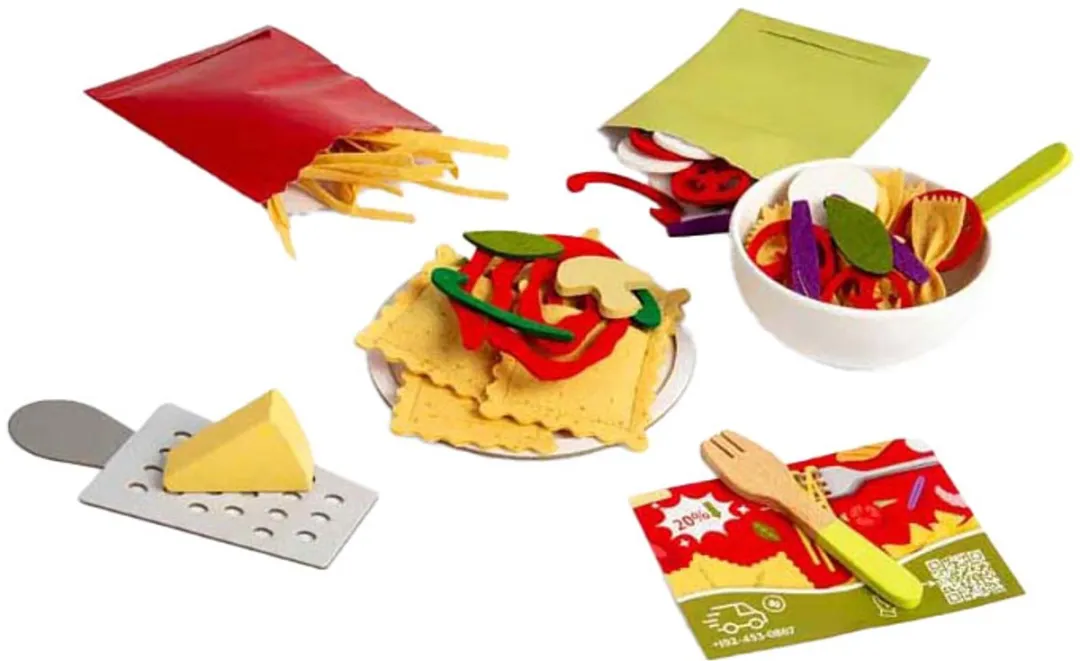 BIGJIGS Pasta voor Twee Speelset