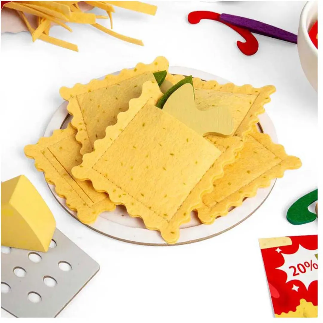 BIGJIGS Pasta voor Twee Speelset - Houten set - 64-delig