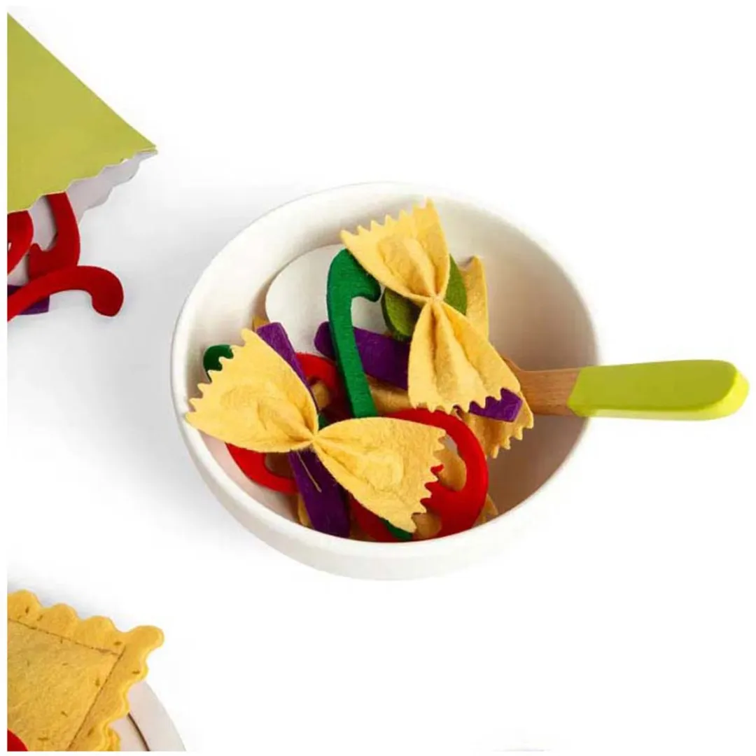 BIGJIGS Pasta voor Twee Speelset - Houten set - 64-delig