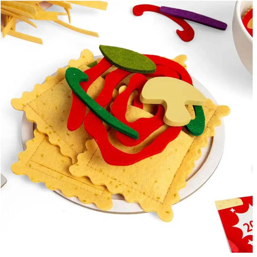 BIGJIGS Pasta voor Twee Speelset - Houten set - 64-delig