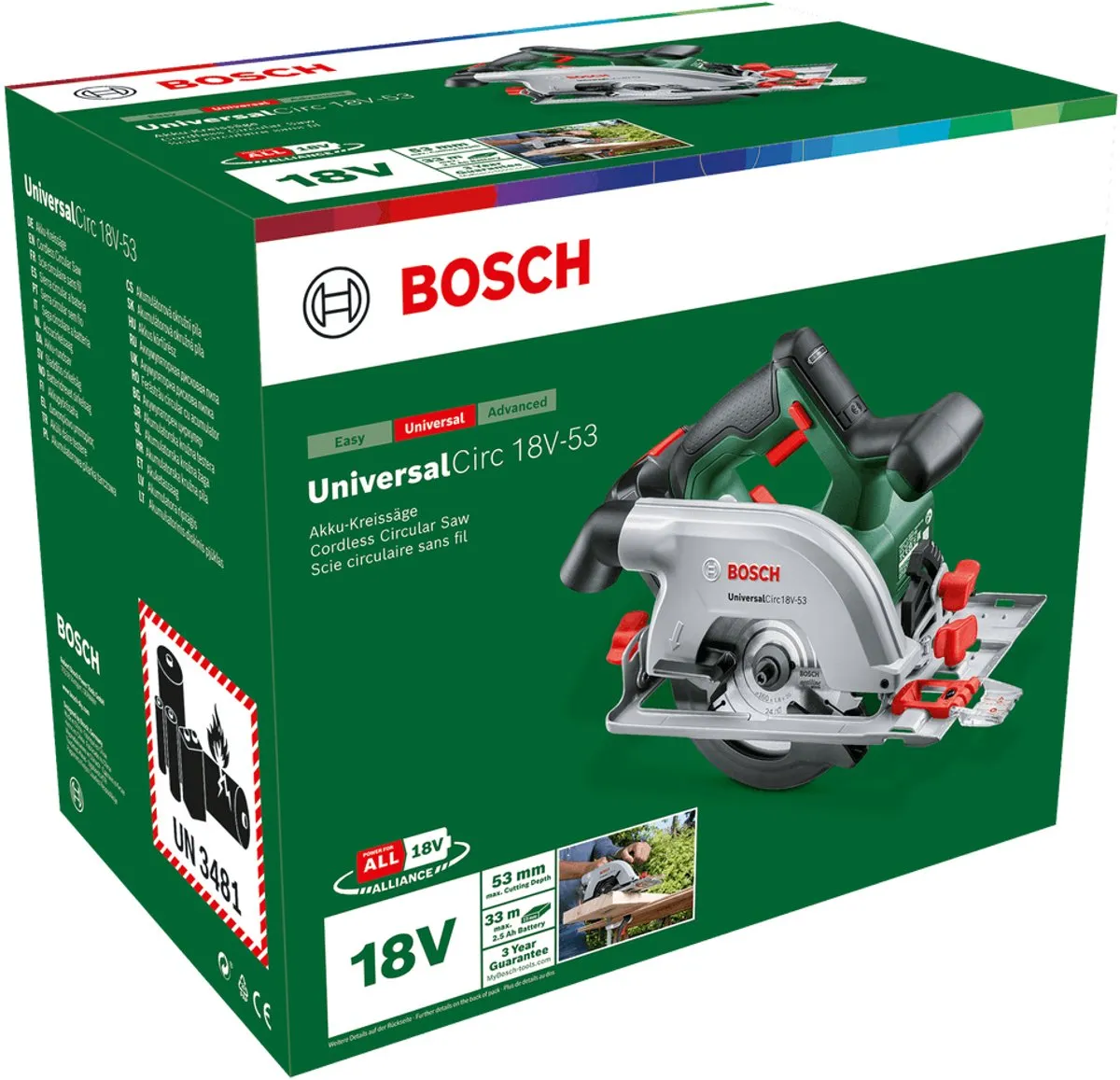 Bosch UniversalCirc 18V-53 Accu Cirkelzaag - 160mm Zaagblad - afbeelding 6 van 6
