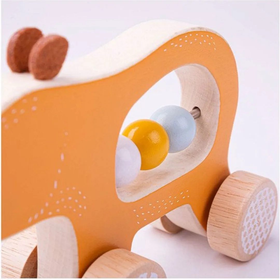BigJigs Houten Beer Trekspeelgoed - 5,5x12x17cm - Multi