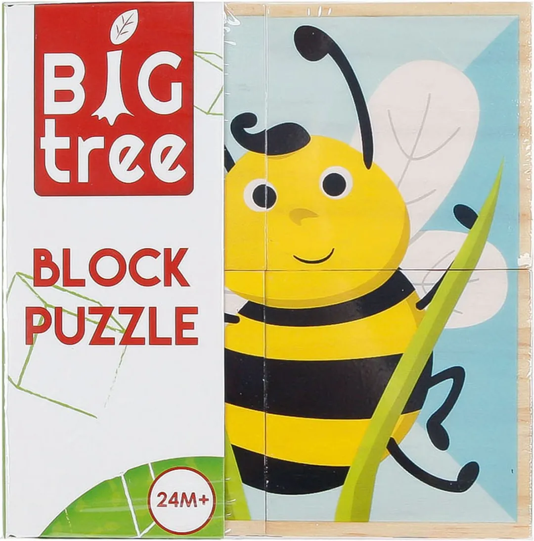 Toys Amsterdam Blokkenpuzzel Dieren Junior 10cm - 4-delig Multicolor