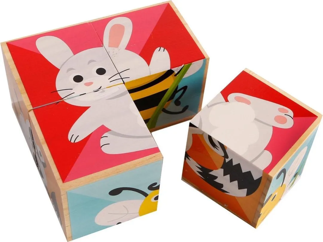 Toys Amsterdam Blokkenpuzzel Dieren Junior 10cm