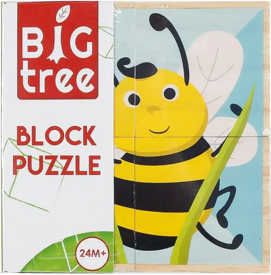 Toys Amsterdam Blokkenpuzzel Dieren Junior 10cm - 4-delig Multicolor