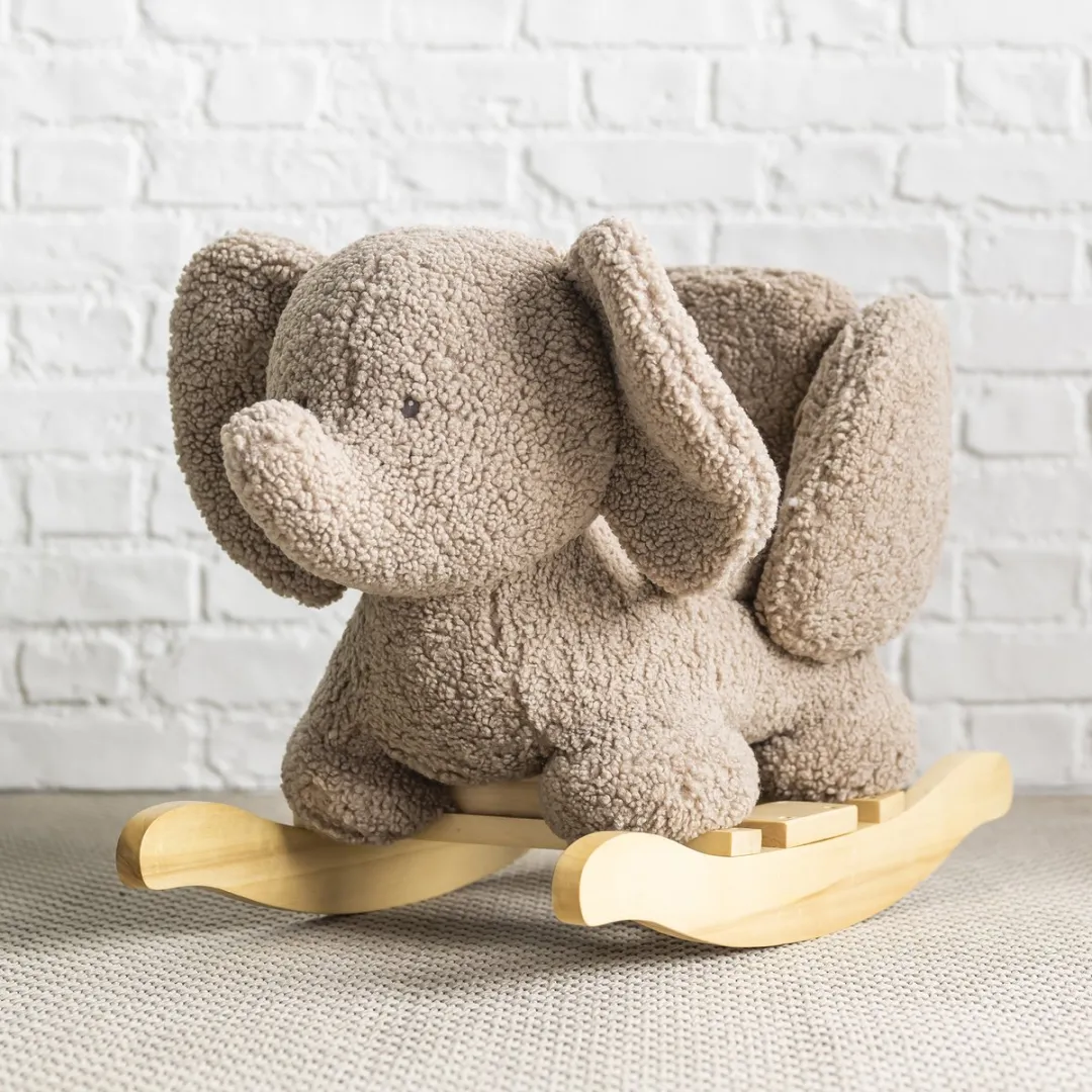 Nattou Teddy Olifant Hobbelpaard 59x45cm Taupe