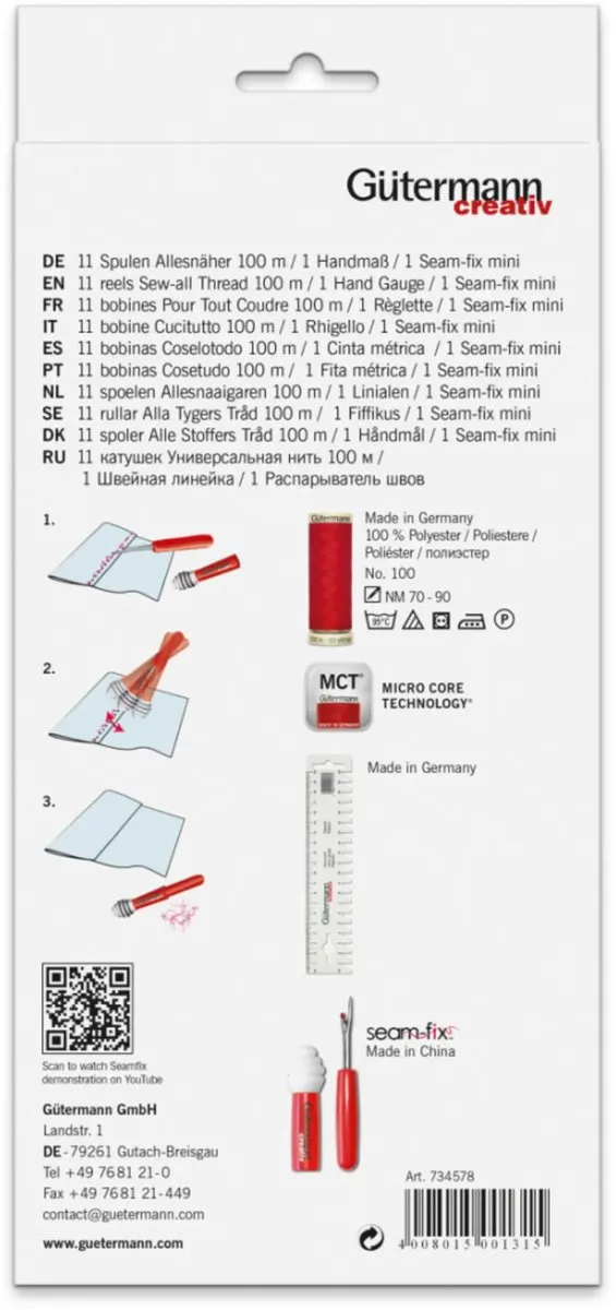 Gutermann Naaigaren Box - 11 Kleuren - Divers