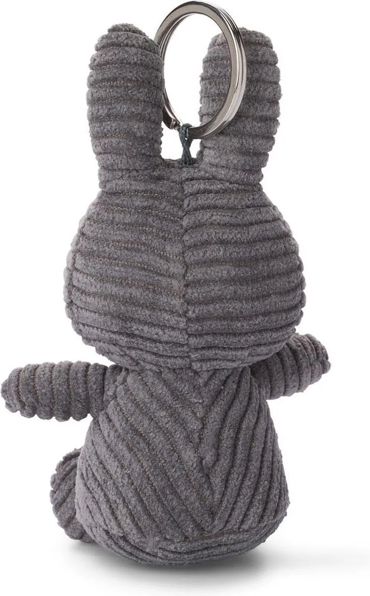 Bon Ton Toys Nijntje Keychain ECO Corduroy - 10 cm - Grijs
