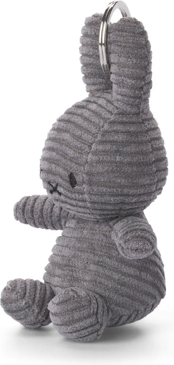 Bon Ton Toys Nijntje Keychain ECO Corduroy - 10 cm - Grijs