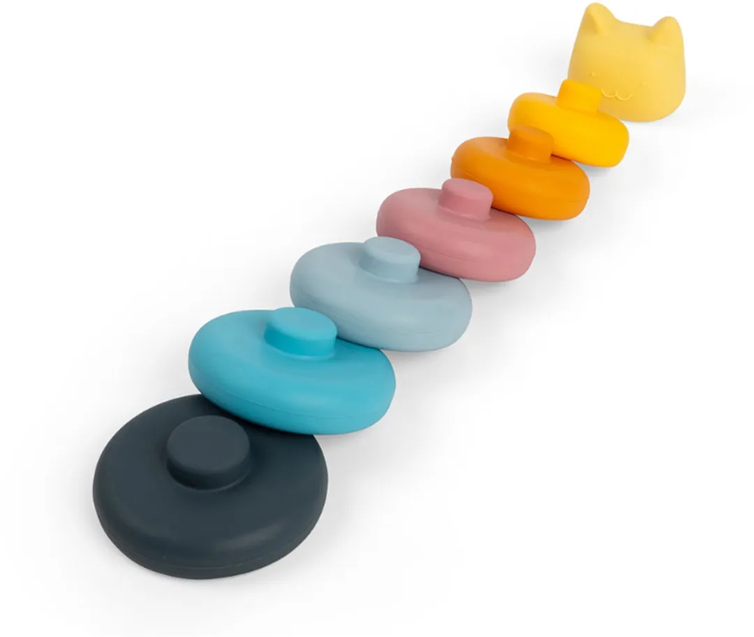 BIGJIGS Stapelkat - 6 Stuks - Multicolor