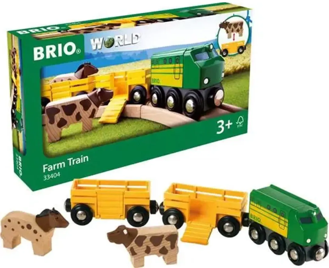 BRIO Trein met Boerderijdieren 33404 - 5 Stukken - Groen