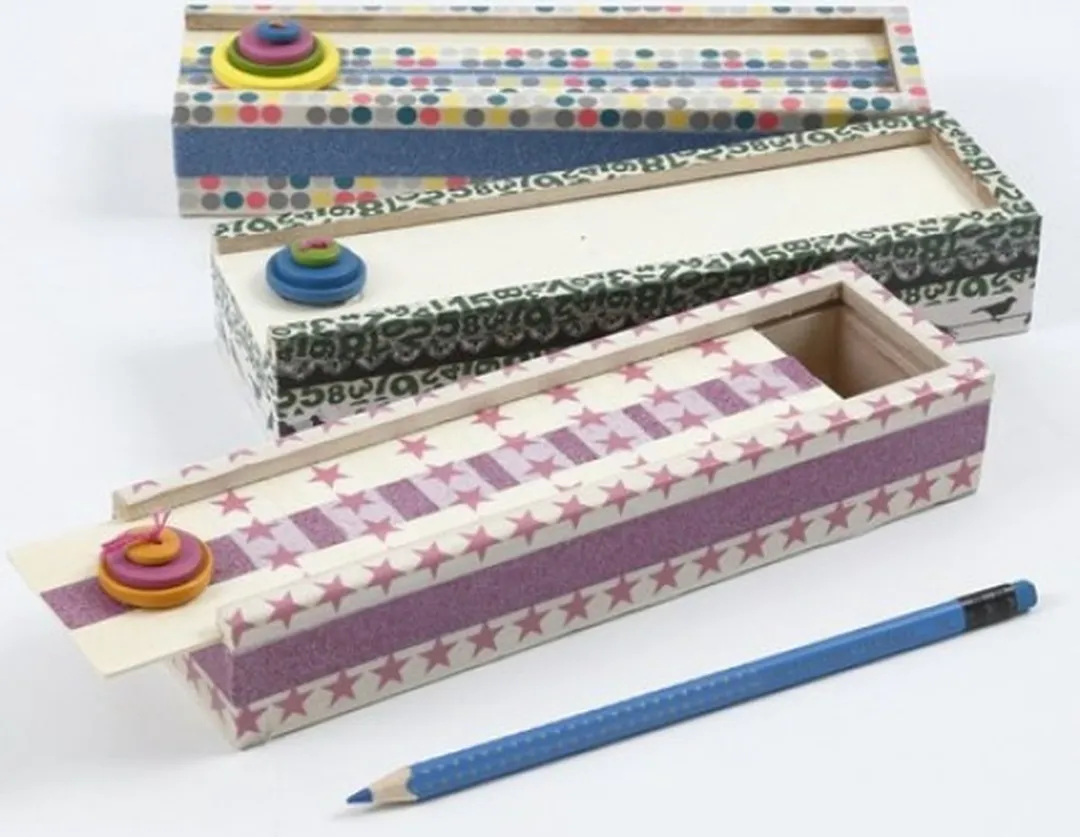 Creativ Company Houten Pennendoos 20x6x3,5cm - Blank