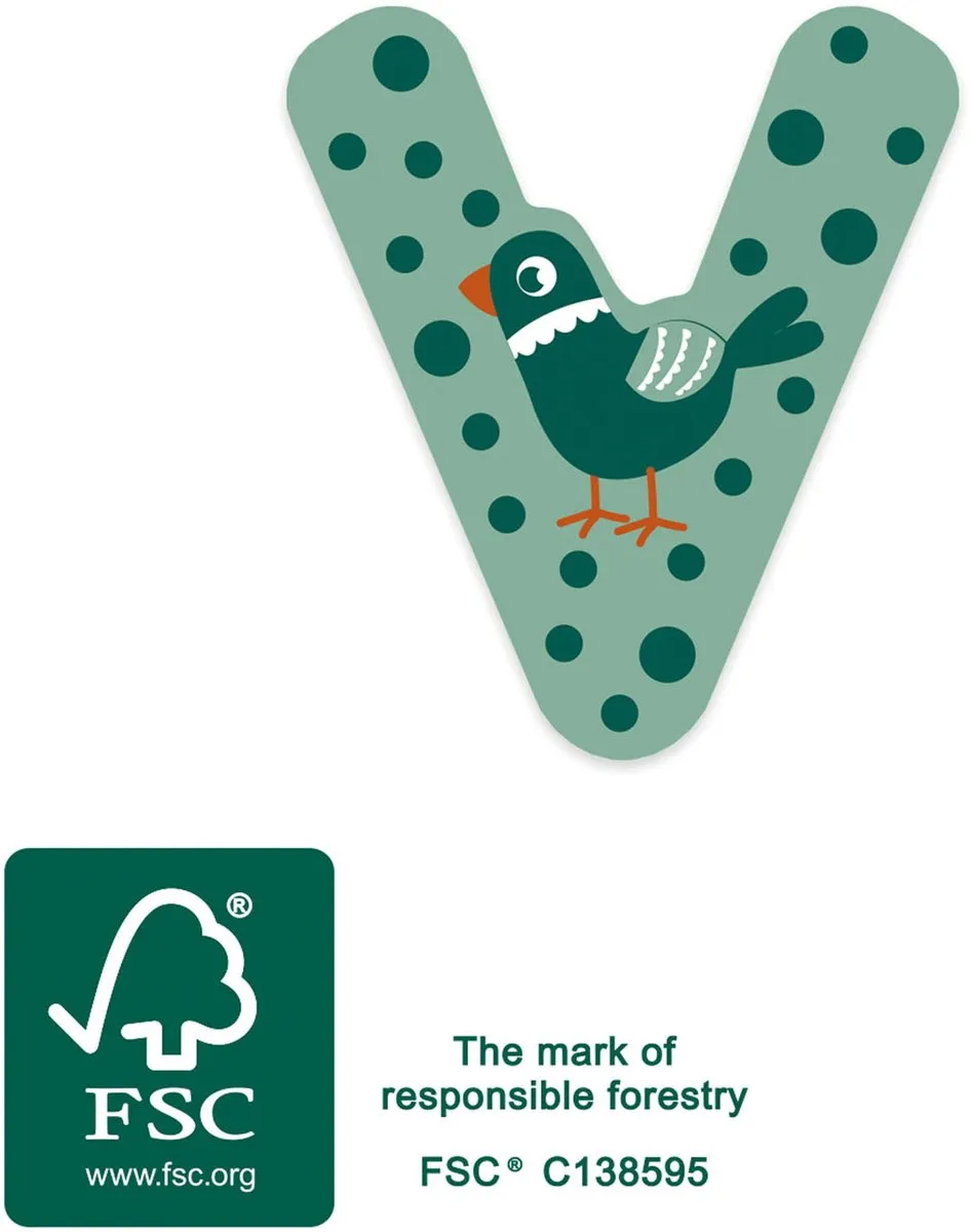 Small Foot Houten Dierenletter V