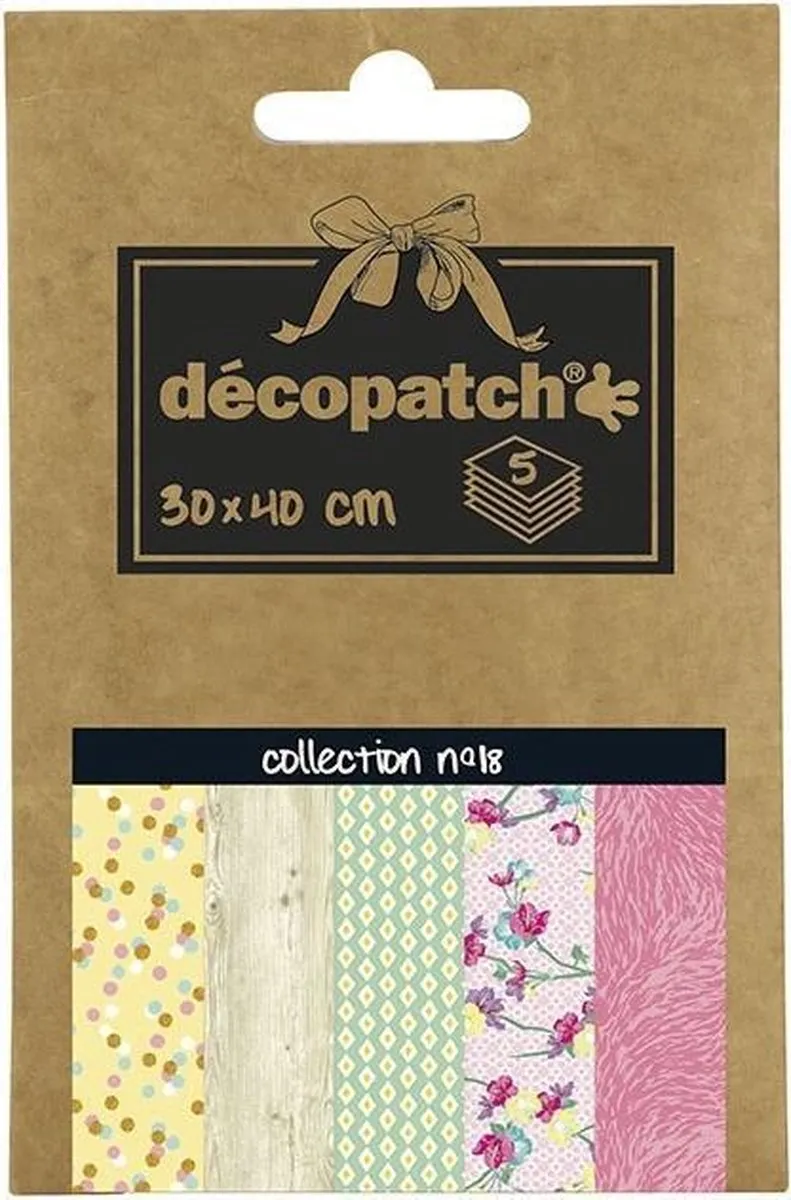 Clairefontaine DP018O Kunst- & Knutselset - 5 Vellen Decopatch 30x40cm - Multicolour
