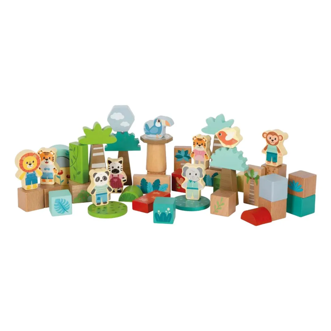 Small Foot Jungle Friends Houten Bouwblokken