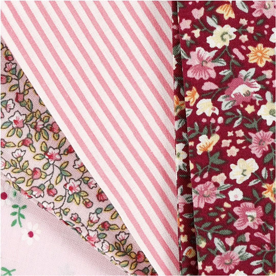 Creativ Company Patchworkstof 45x55cm - Roze - 4 Stuks