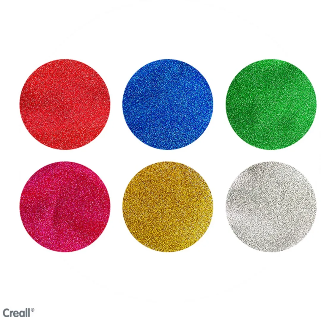 Creall Glitter Assortiment 6x250ml - Assorti Kleuren - afbeelding 6 van 6