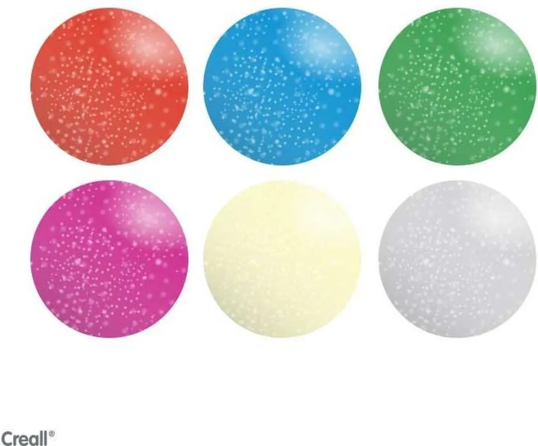 Creall Glitter Assortiment 6x250ml - Assorti Kleuren