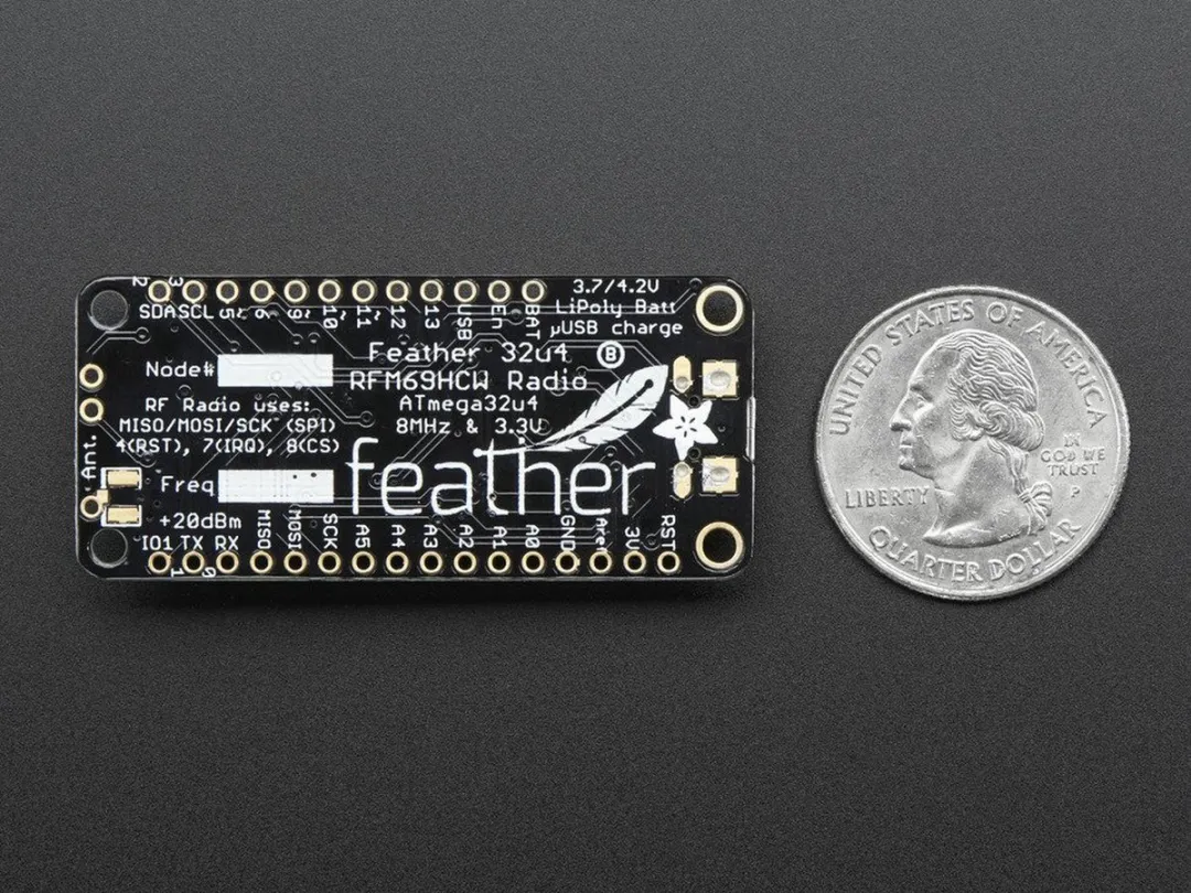 Adafruit Feather 32u4 RFM69HCW 433MHz - 3077