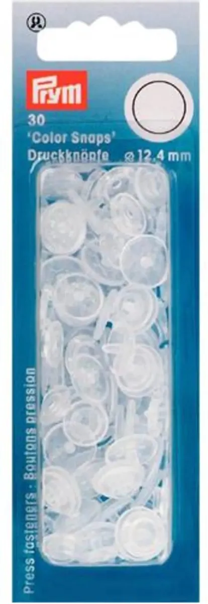 Prym Drukknoop ColorSnaps 12,4mm Transparant - 30 Stuks - afbeelding 6 van 6
