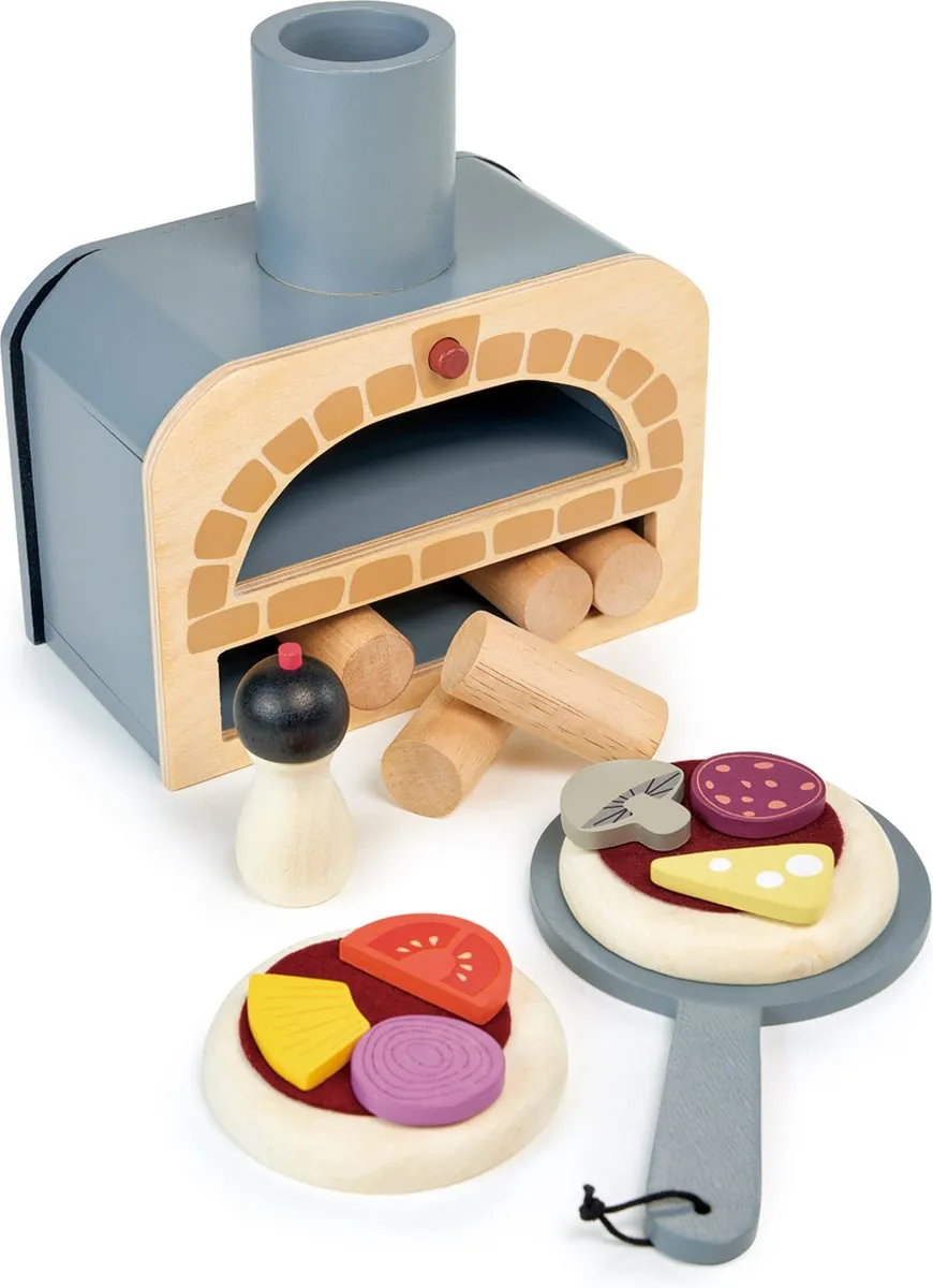 Tender Leaf Toys Houten Pizzaoven - Blauw/Bruin