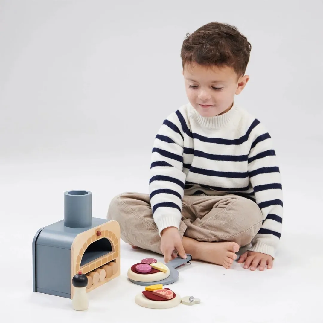 Tender Leaf Toys Houten Pizzaoven - Blauw/Bruin