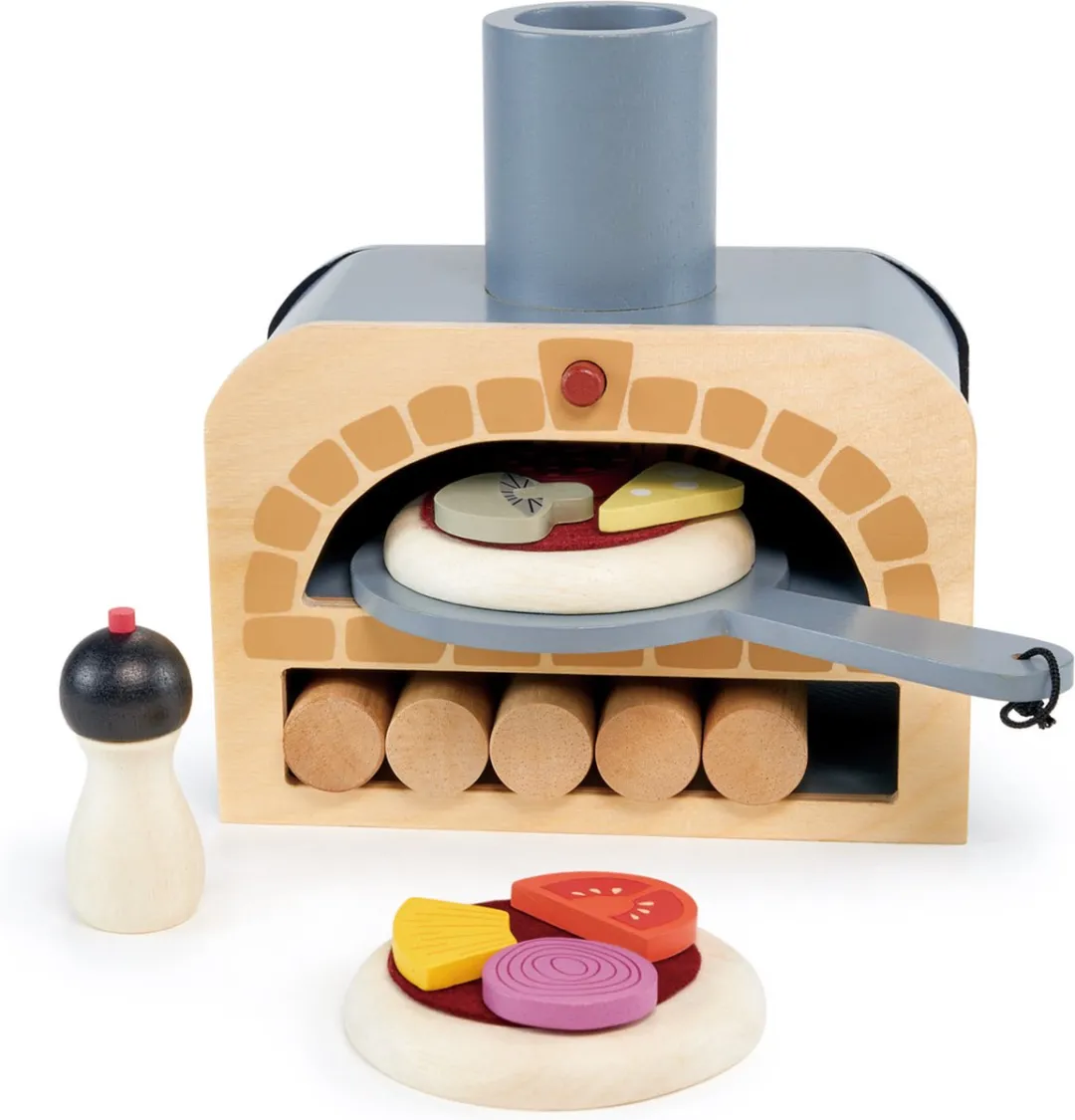 Tender Leaf Toys Houten Pizzaoven - Blauw/Bruin