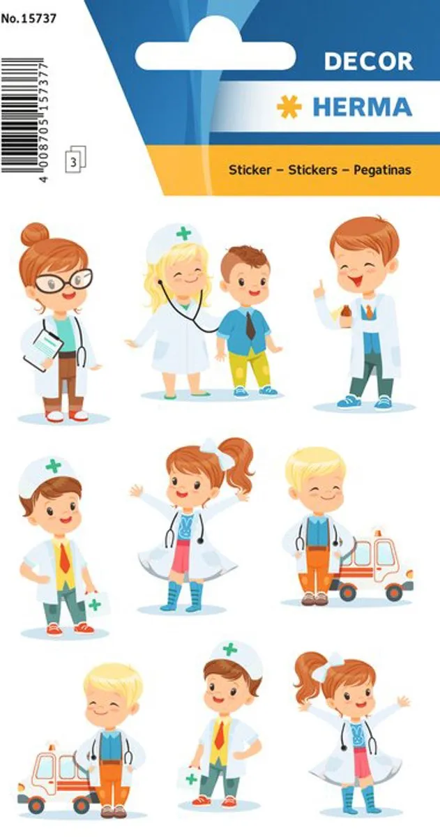 Herma Stickers Theo bij de kinderarts