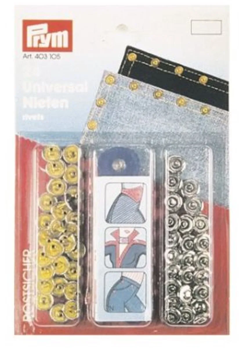 Prym Siernieten 9mm - 24 Stuks - Zilver/Oudijzer
