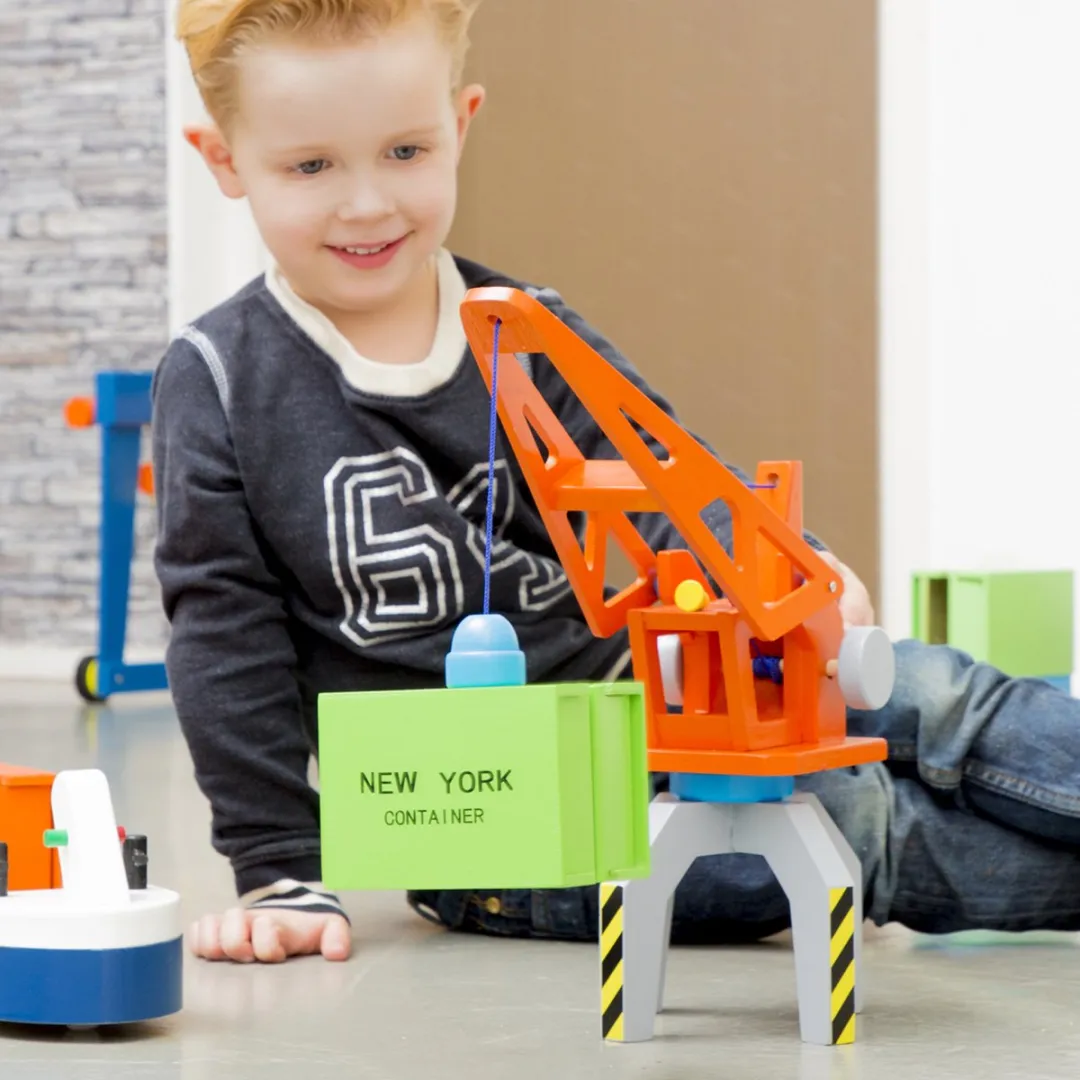 New Classic Toys Houten Containerkraan 10931