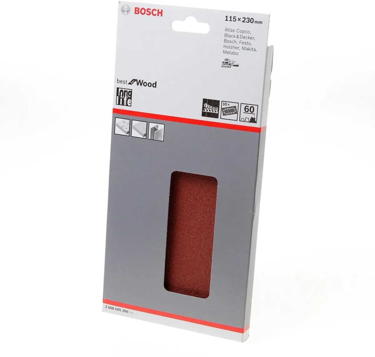Bosch Schuurbladset 10-delig 115x230mm