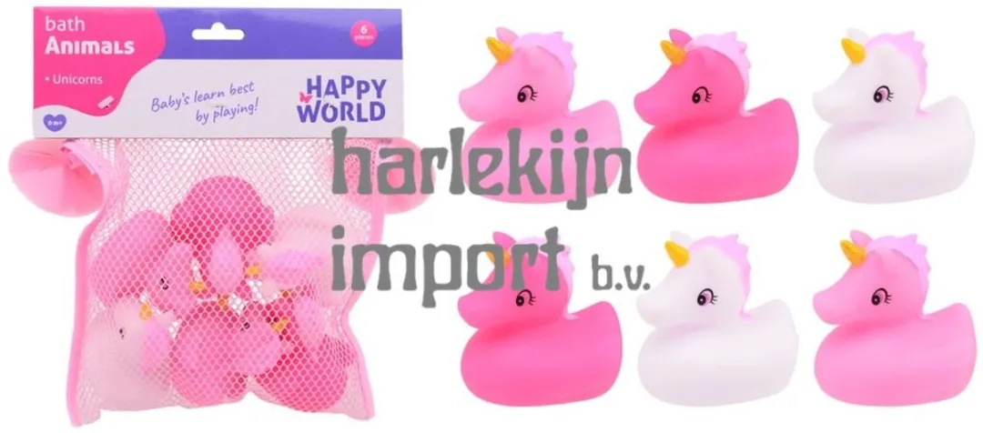 Johntoy Happy World Badspeelgoed Eenhoorn & Flamingo